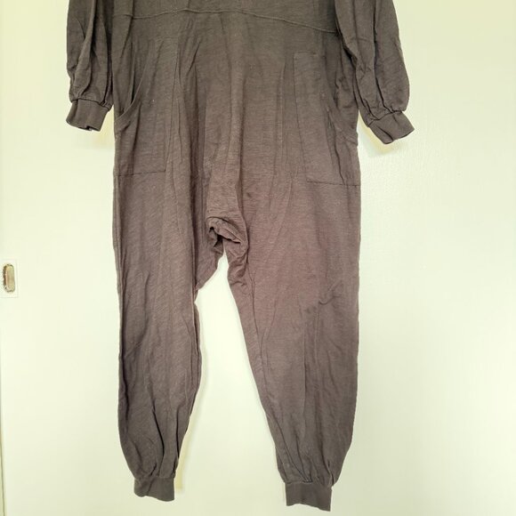 Free People Just Because Onesie cotton oversized jumpsuit in black - Picture 14 of 14
